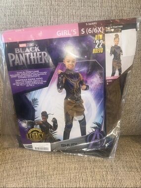 Black Panther Shuri Girls Costume - Black & Brown (Size S 6/6X)